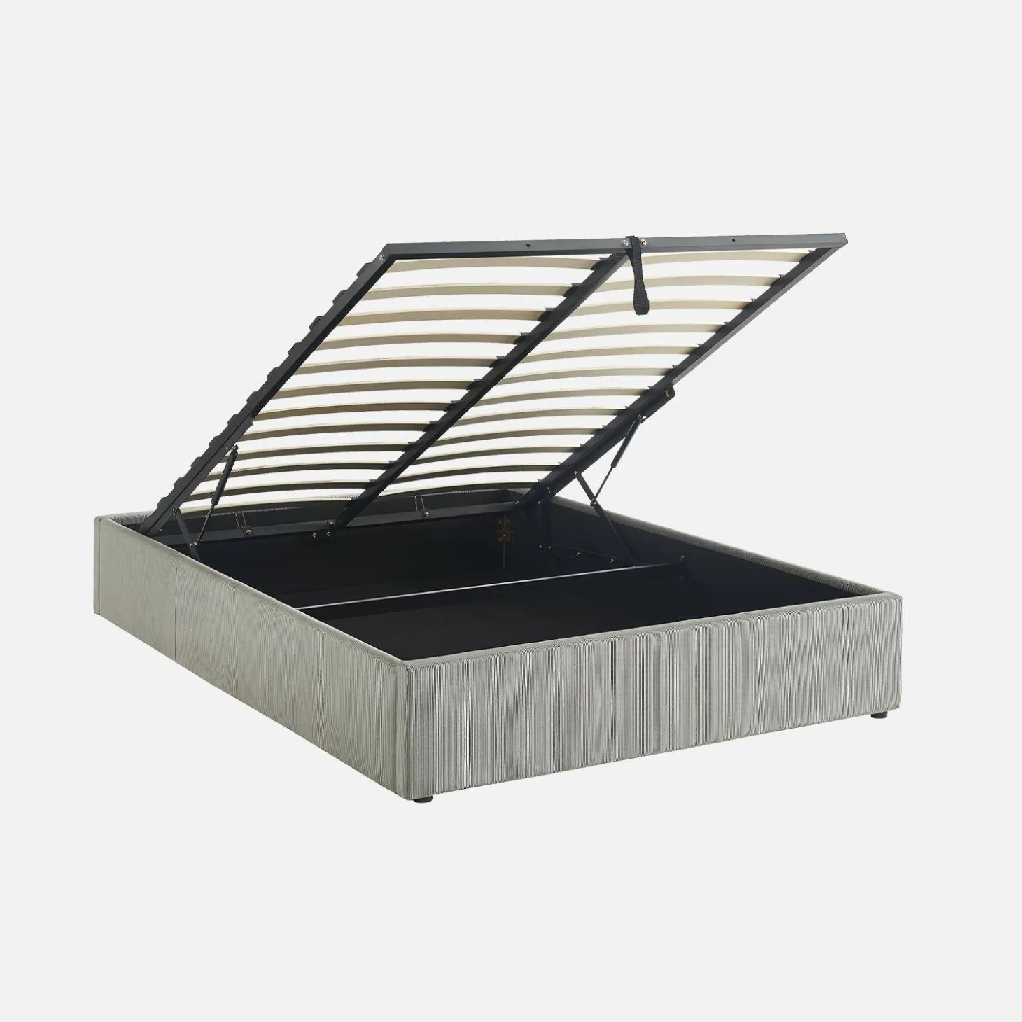 Bed met lattenbodem en corduroy 140x190 cm (fijne ribbels)