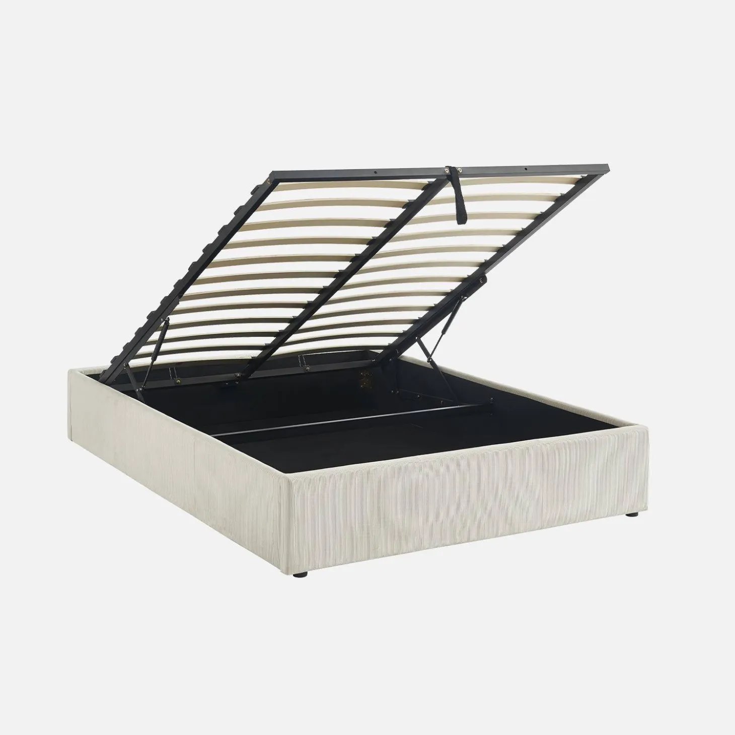 Bed met lattenbodem en corduroy 140x190 cm (fijne ribbels)
