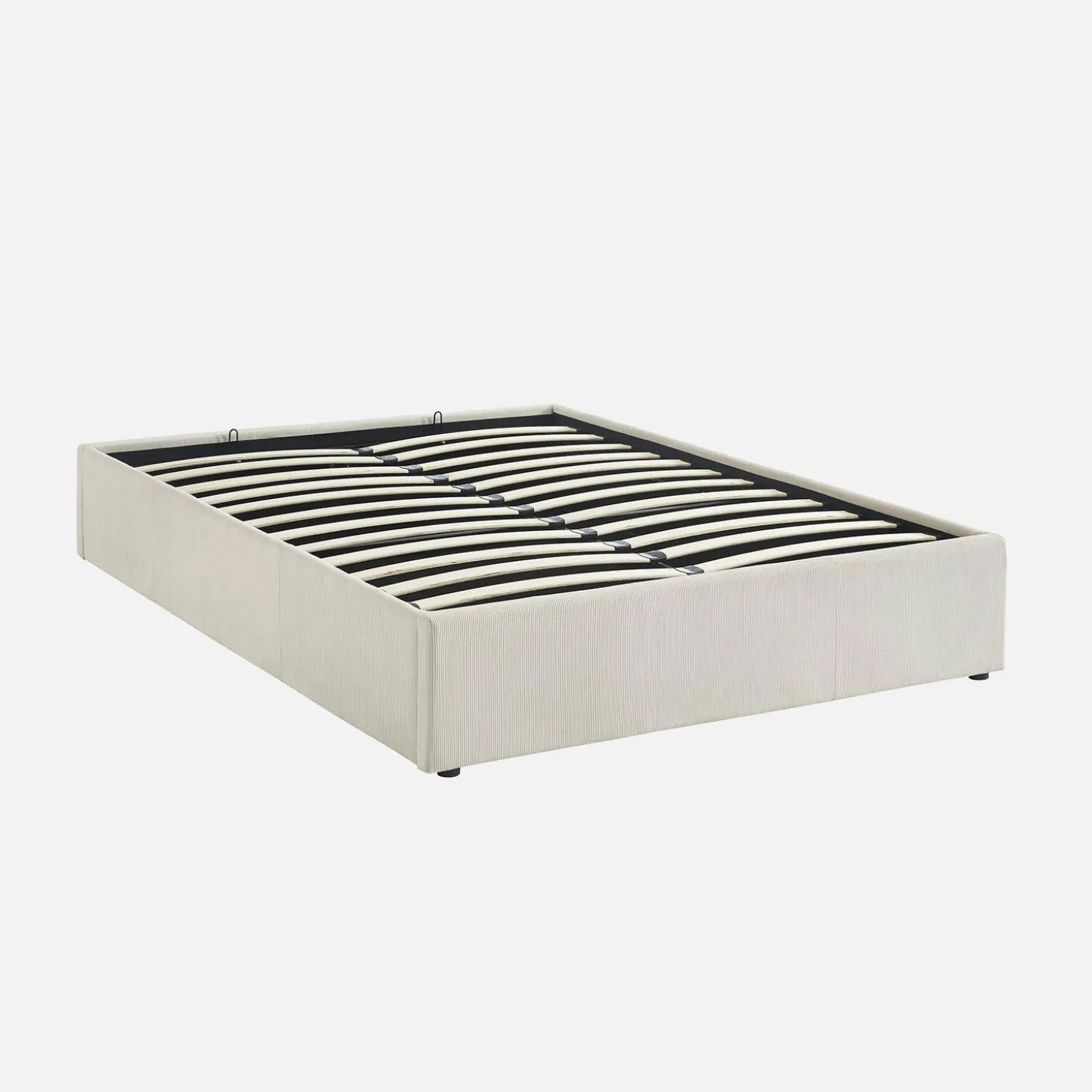 Bed met lattenbodem en corduroy 140x190 cm (fijne ribbels)