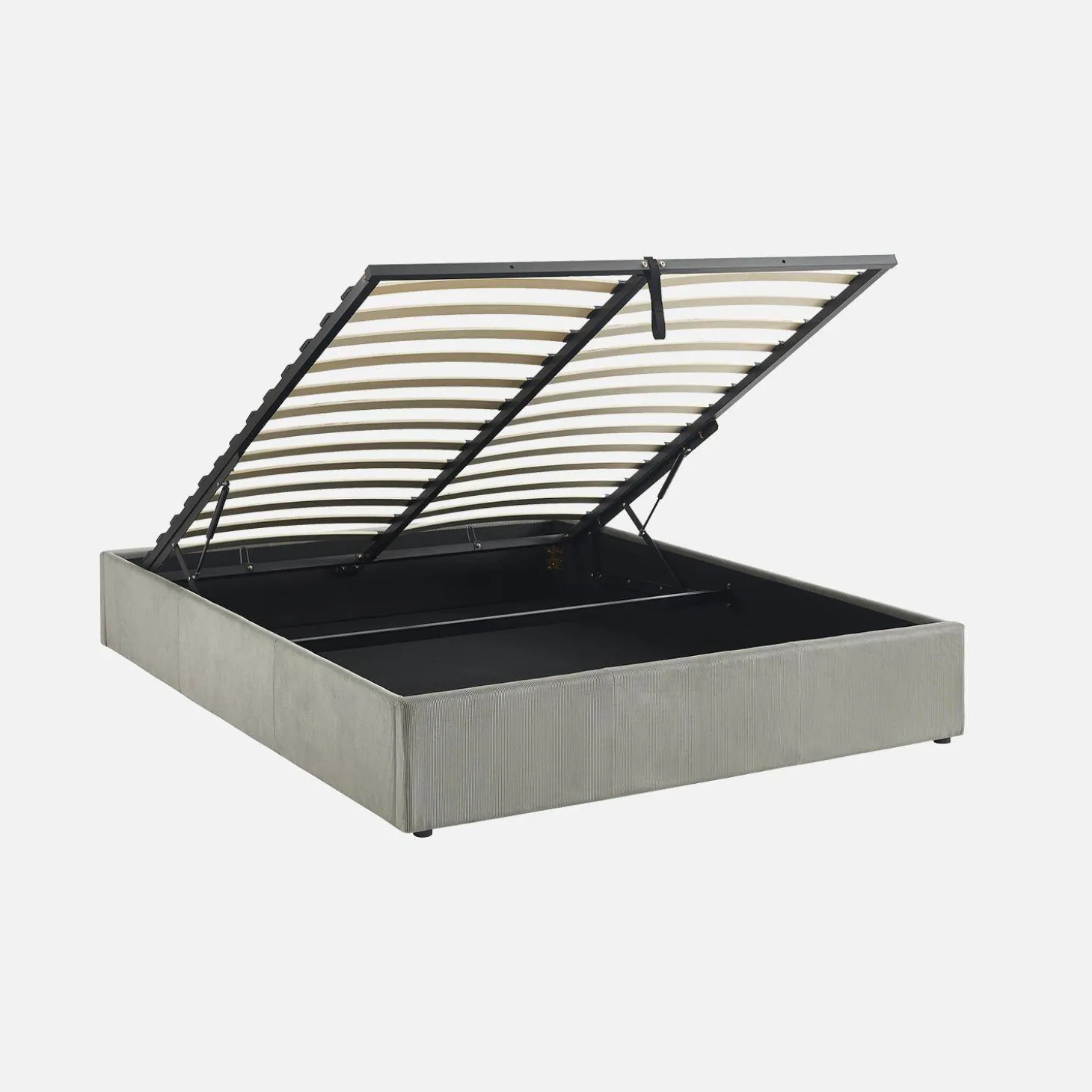 Bed met lattenbodem en hoofdbord 160x200cm corduroy (fijne ribbels)
