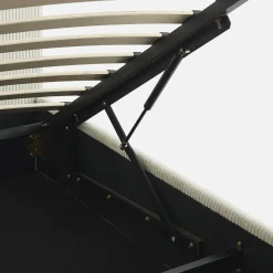 Bed met lattenbodem en hoofdeinde, 90 x 190cm, corduroy