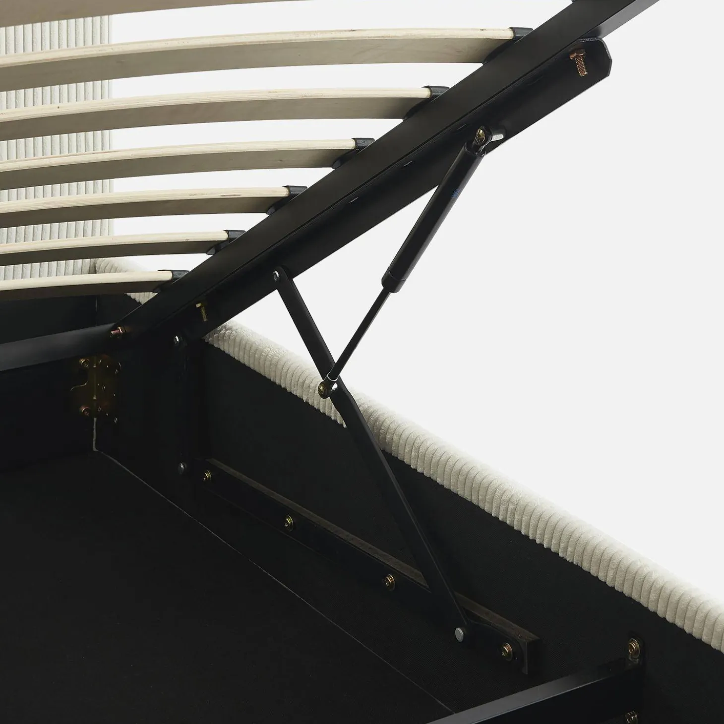 Bed met lattenbodem en hoofdeinde, 90 x 190cm, corduroy