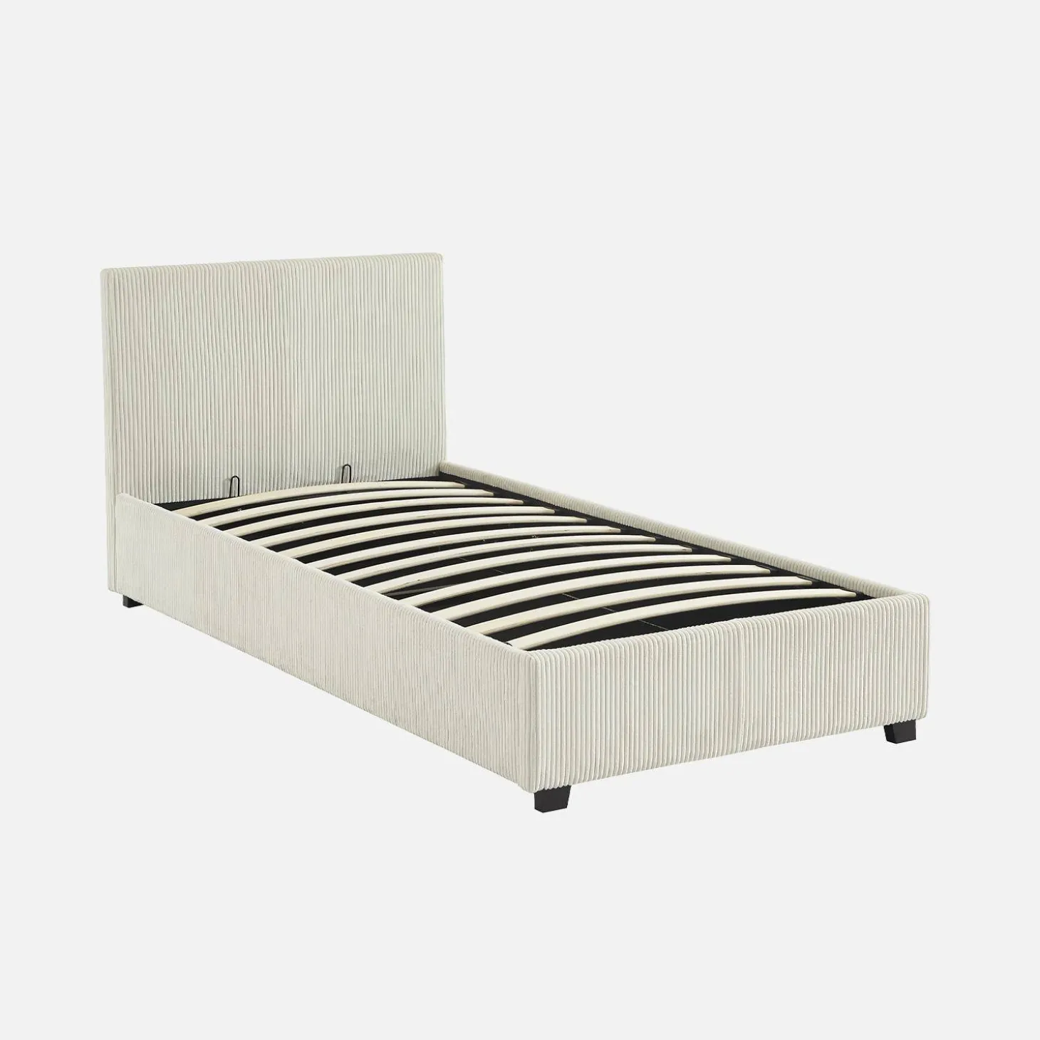 Bed met lattenbodem en hoofdeinde, 90 x 190cm, corduroy