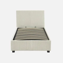 Bed met lattenbodem en hoofdeinde, 90 x 190cm, corduroy