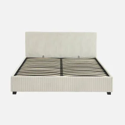 Bed met lattenbodem en hoofdeinde, 160 x 200cm, corduroy