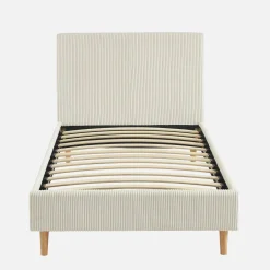 Bed met lattenbodem en hoofdeinde, 90x190cm corduroy
