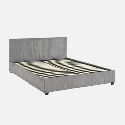 Bed met lattenbodem en hoofdeinde, 160 x 200cm, corduroy