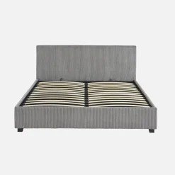 Bed met lattenbodem en hoofdeinde, 160 x 200cm, corduroy