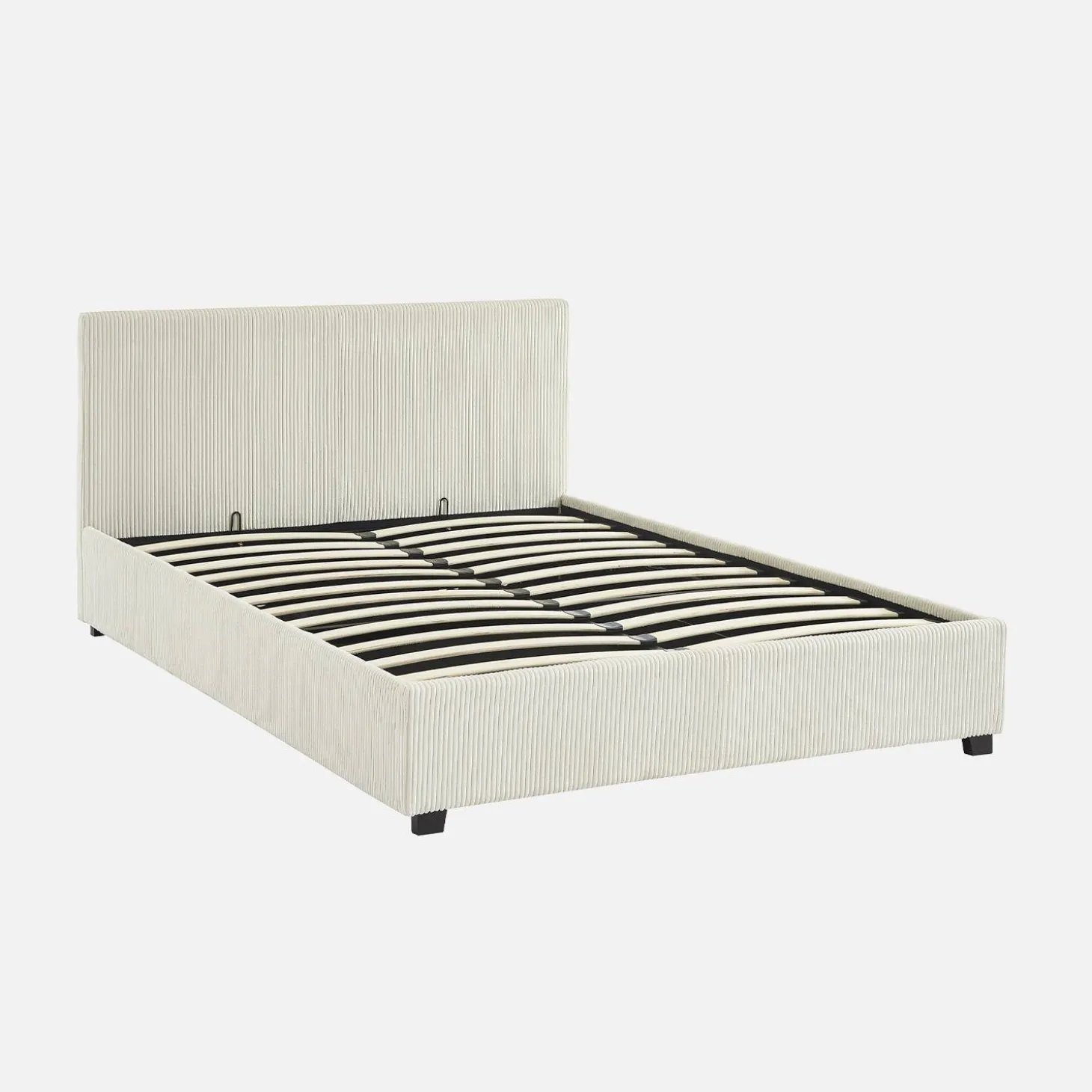 Bed met lattenbodem en hoofdeinde, 140 x 190cm, corduroy