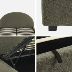 Bed met lattenbodem en hoofdeinde, 140 x 190cm