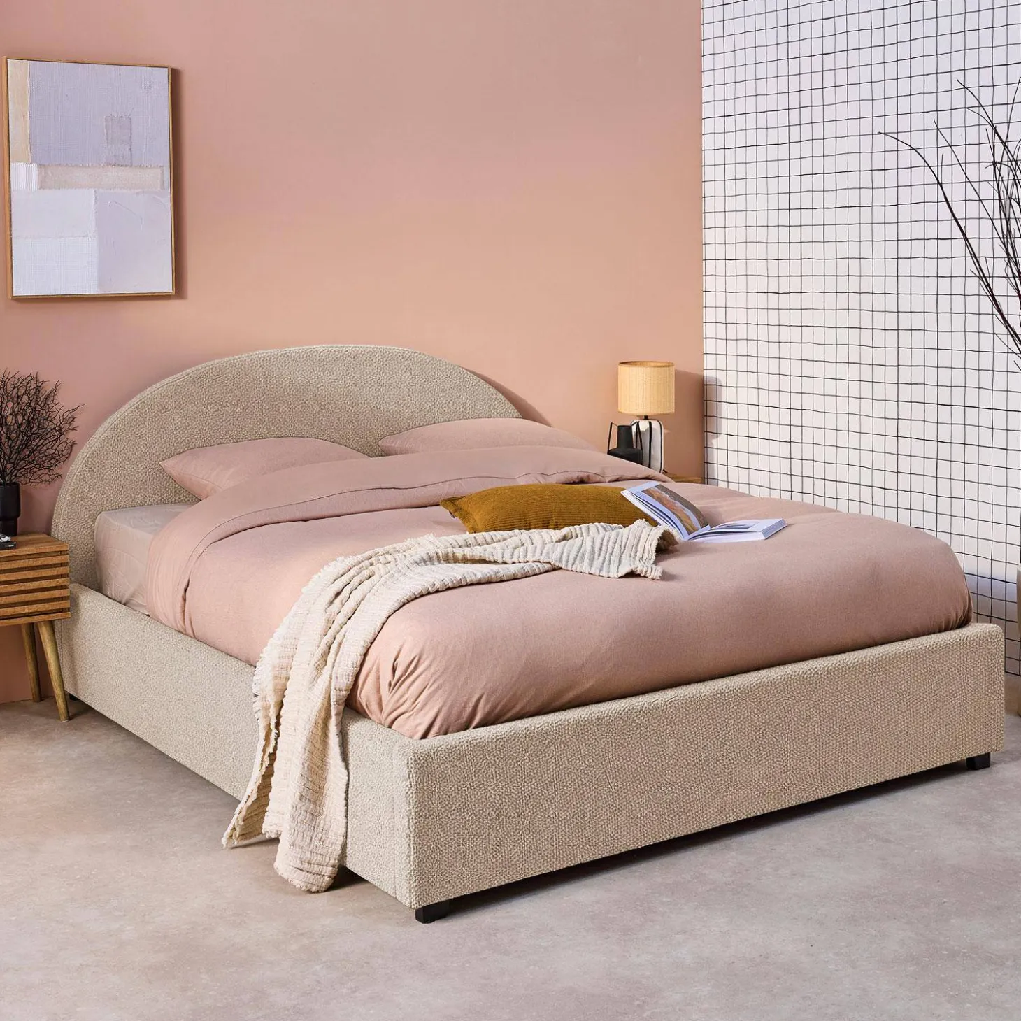 Bed met lattenbodem en hoofdeinde, 160 x 200cm