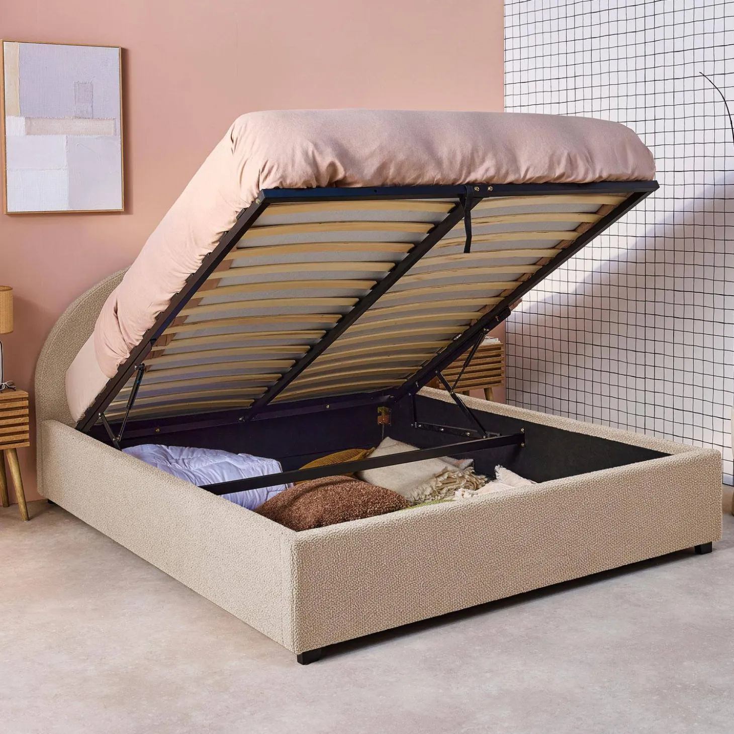 Bed met lattenbodem en hoofdeinde, 160 x 200cm