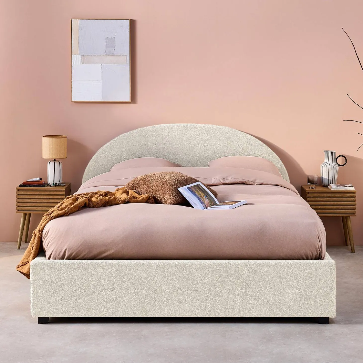 Bed met lattenbodem en hoofdeinde, 140 x 190cm