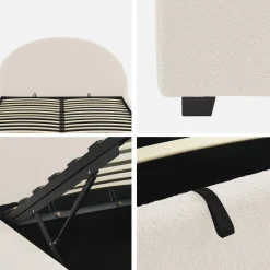 Bed met lattenbodem en hoofdeinde, 140 x 190cm