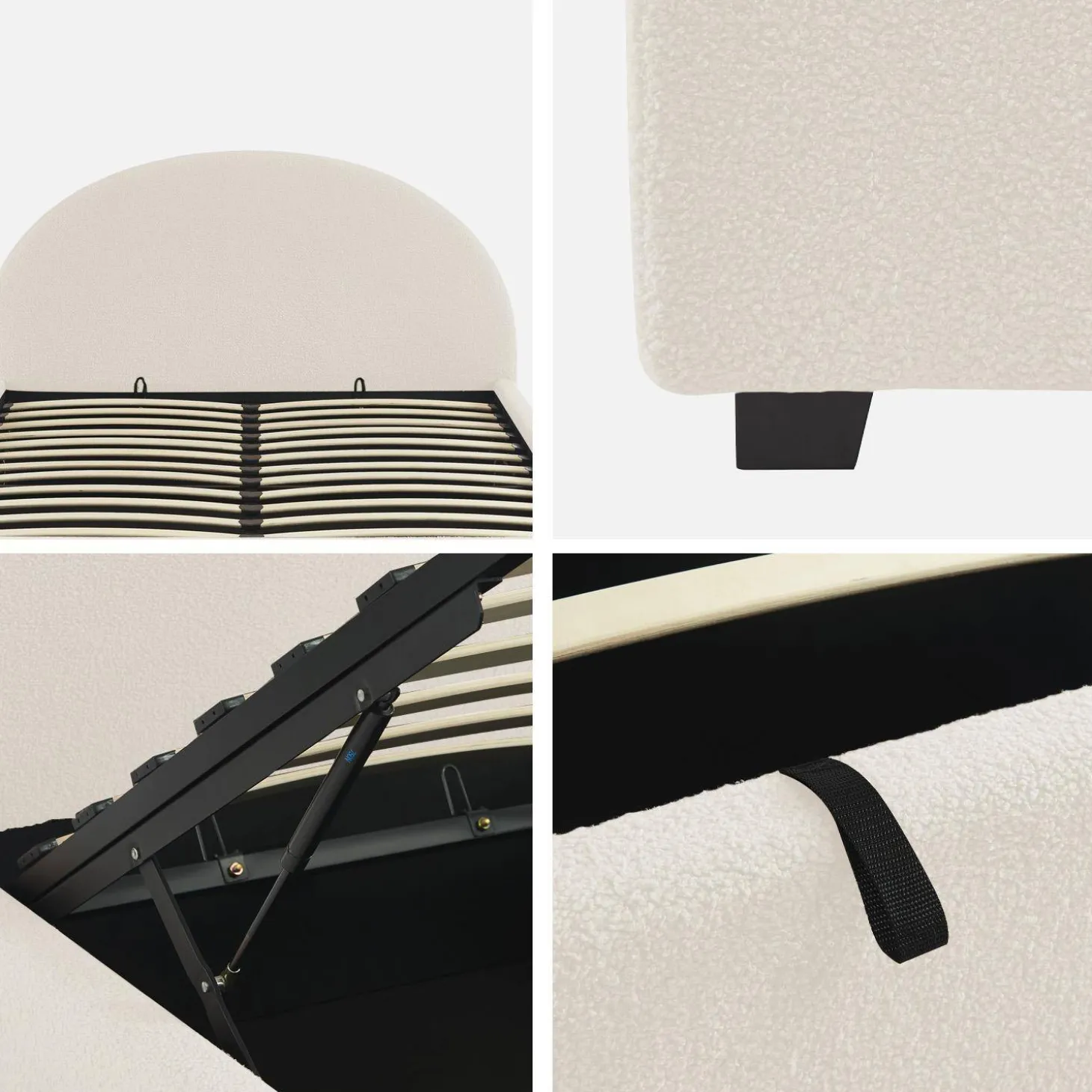 Bed met lattenbodem en hoofdeinde, 140 x 190cm