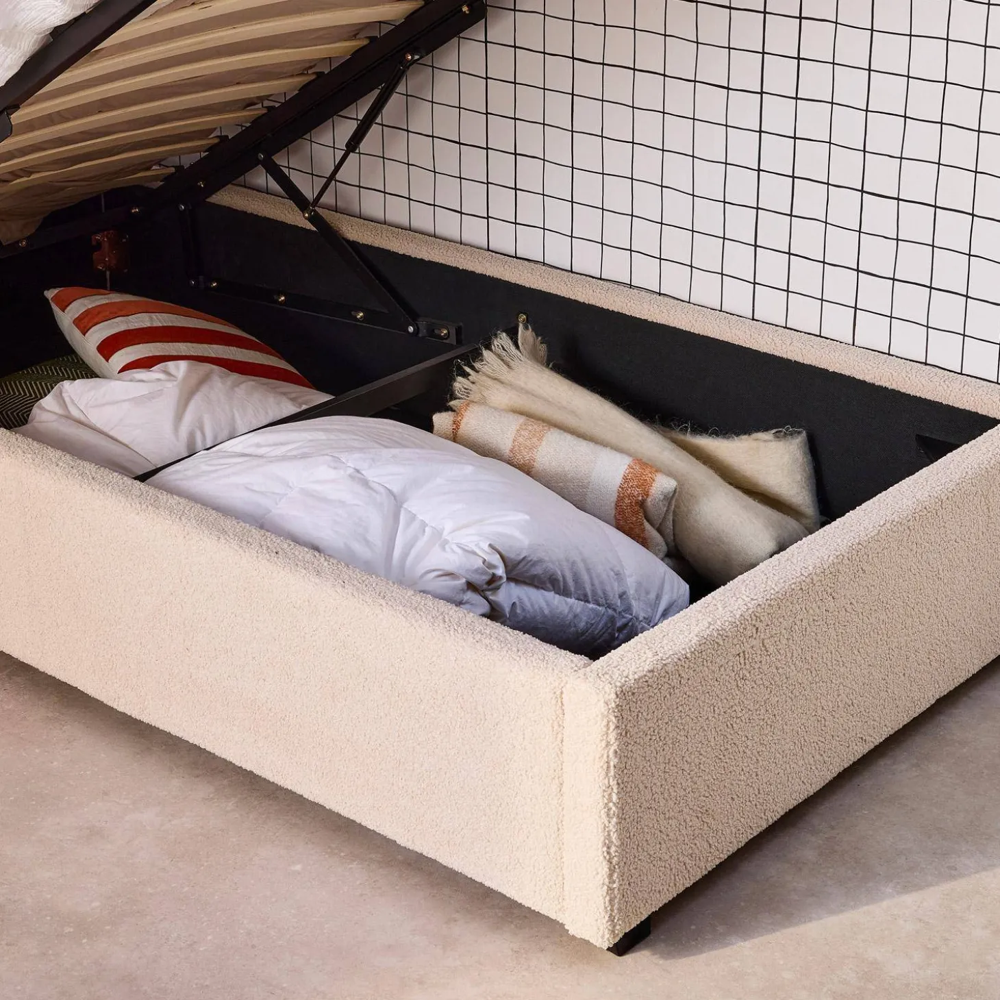 Bed met lattenbodem en hoofdeinde, 90 x 190cm