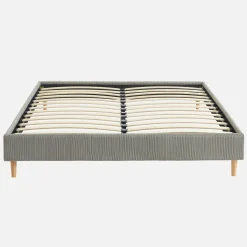 Bed met lattenbodem 160 x 200cm corduroy (fijne rib)