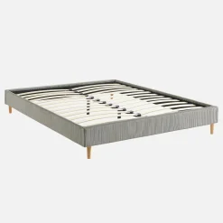 Bed met lattenbodem 160 x 200cm corduroy (fijne rib)