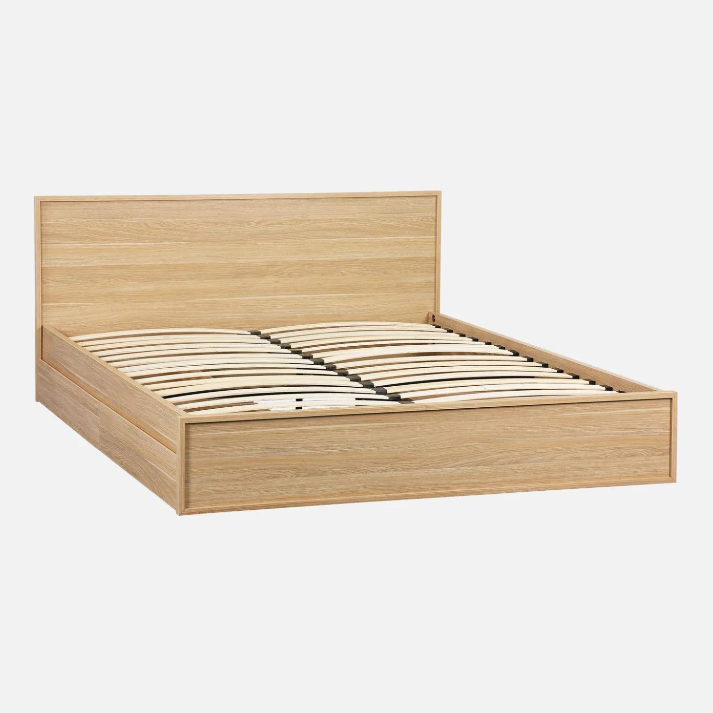 Bed 160x200cm met 4 lades inclusief lattenbodem en hoofdbord houtdecor