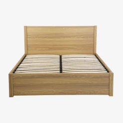 Bed 160 x 200cm met 4 lades lattenbodem en hoofdbord houtdecor