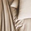 Beige katoenen gaas beddengoed set