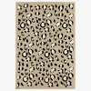 Beige luipaardmotief binnentapijt