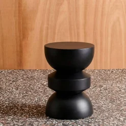 Bijzettafel, hoektafel, nachtkastje metaal Ø32 x 43,5cm