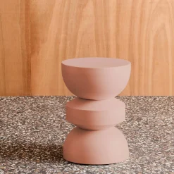 Bijzettafel, hoektafel, nachtkastje metaal Ø32 x 43,5cm