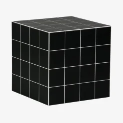 Bijzettafel kubus matte keramieklook met tegels van 40 x 40 cm