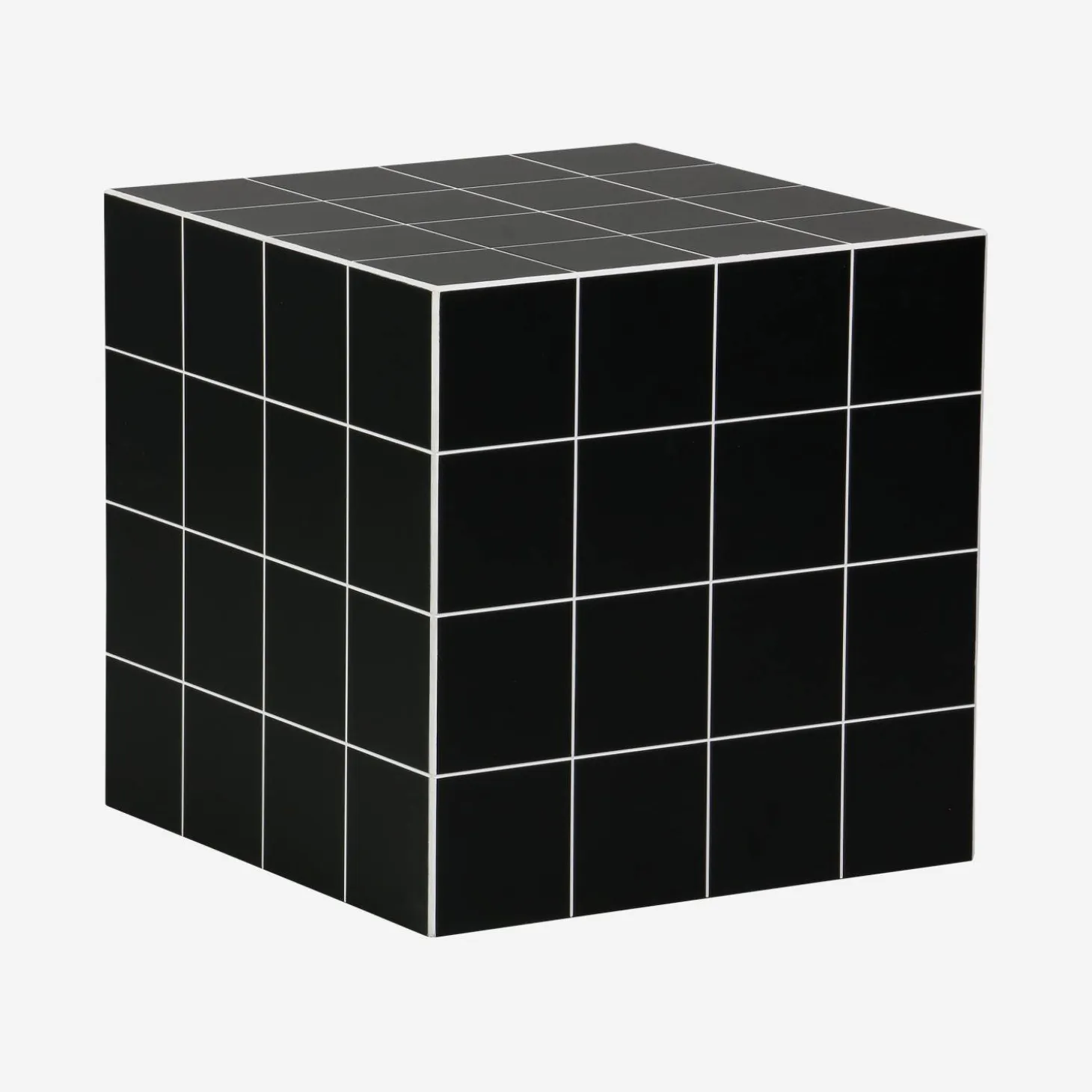 Bijzettafel kubus matte keramieklook met tegels van 40 x 40 cm