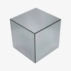 Bijzettafel kubus spiegelglas 35cm