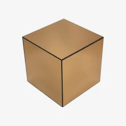 Bijzettafel kubus spiegelglas 30cm