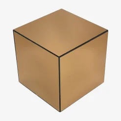 Bijzettafel kubus spiegelglas 40cm