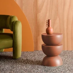 Bijzettafel, metalen nachtkastje Ø32 x 46,5cm