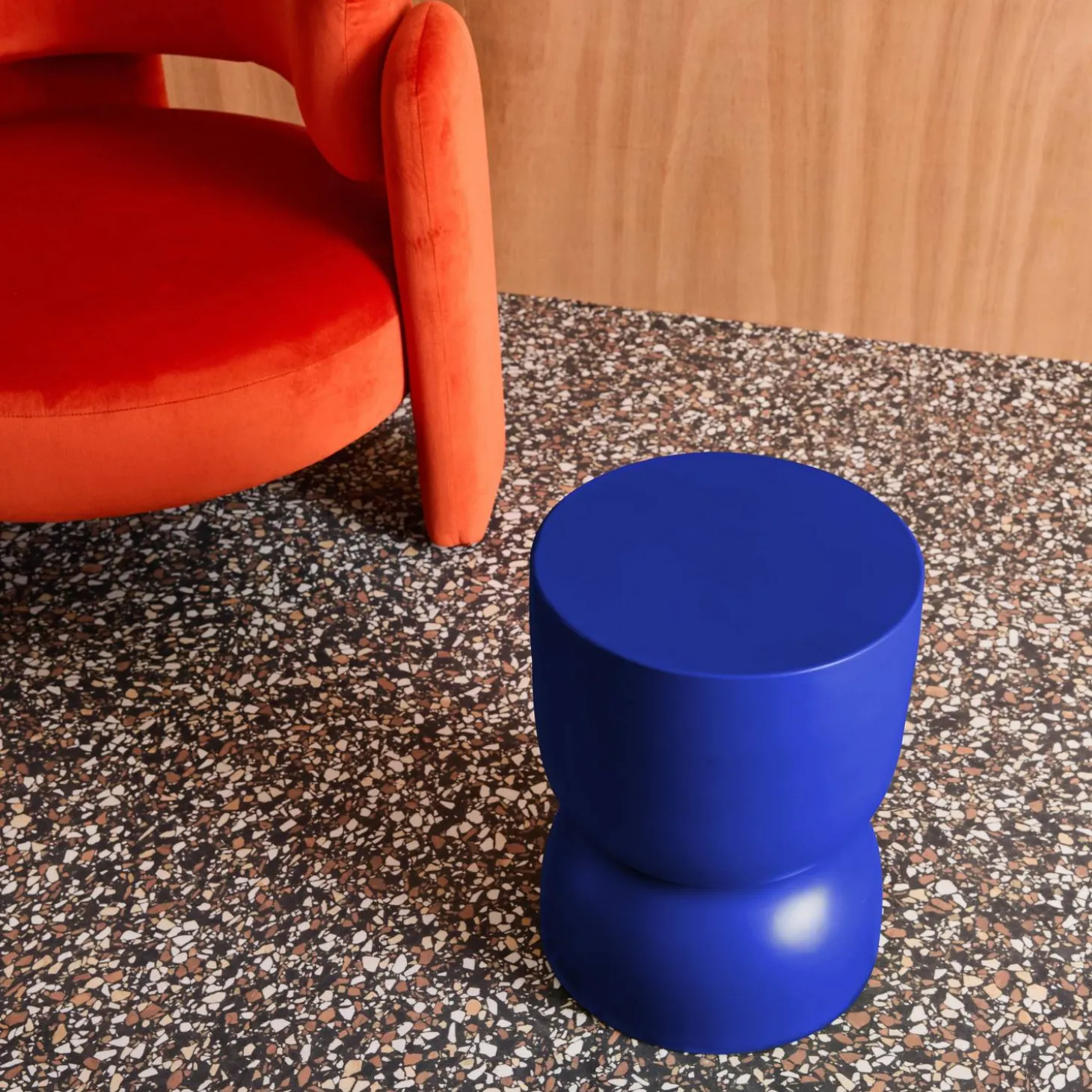 Bijzettafel, metalen nachtkastje Ø32 x H42cm