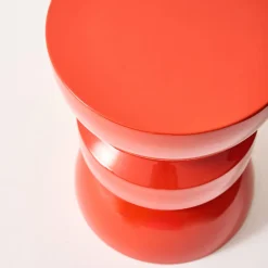 Bijzettafel, nachtkastje metaal glanzend effect