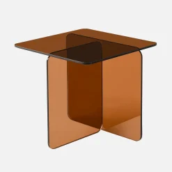 Bijzettafel vierkant gehard glas