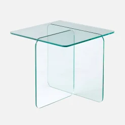 Bijzettafel vierkant gehard glas