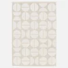 Binnen- en buitenkleed geometrische motieven, crème en beige