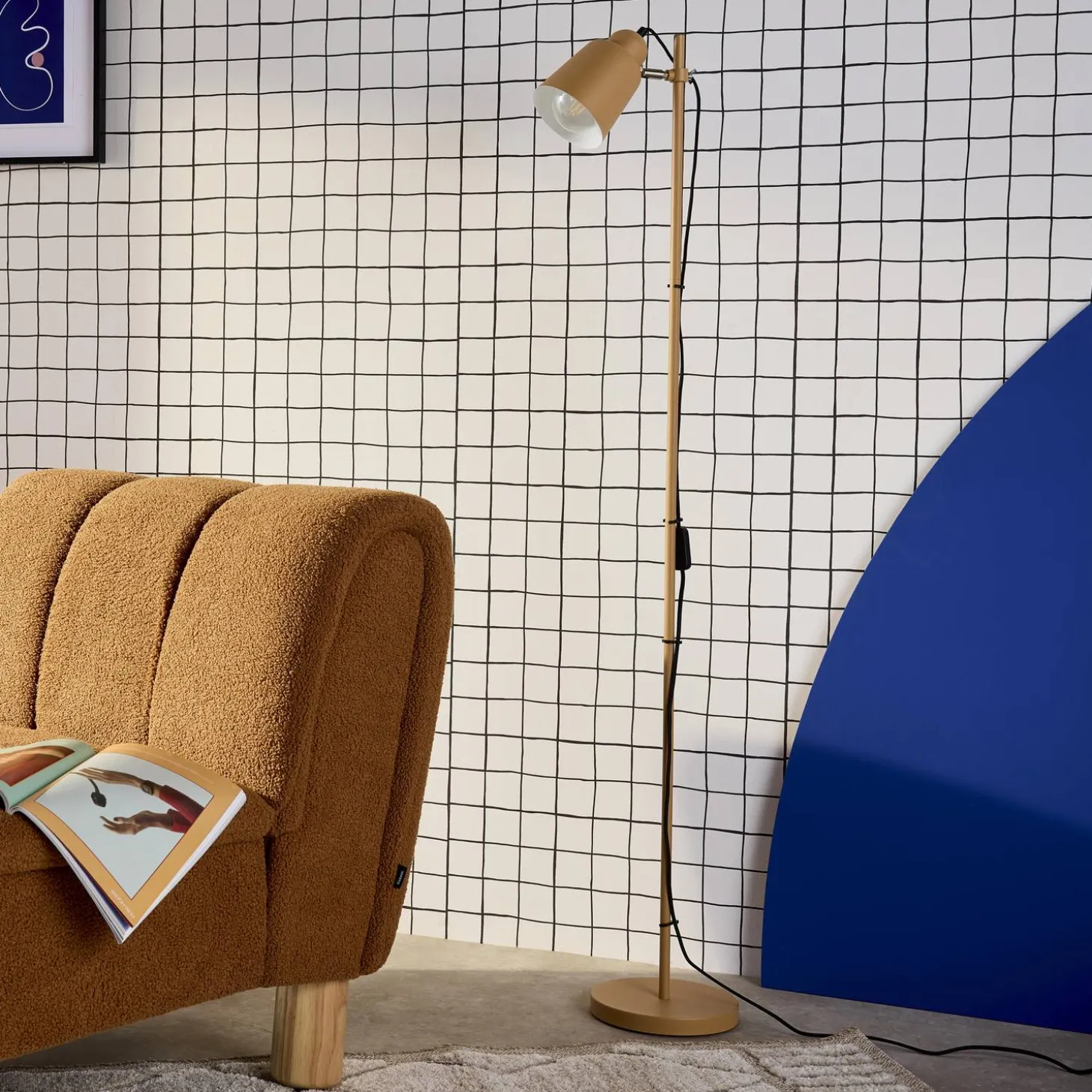 Binnenlamp, metaal H 145cm