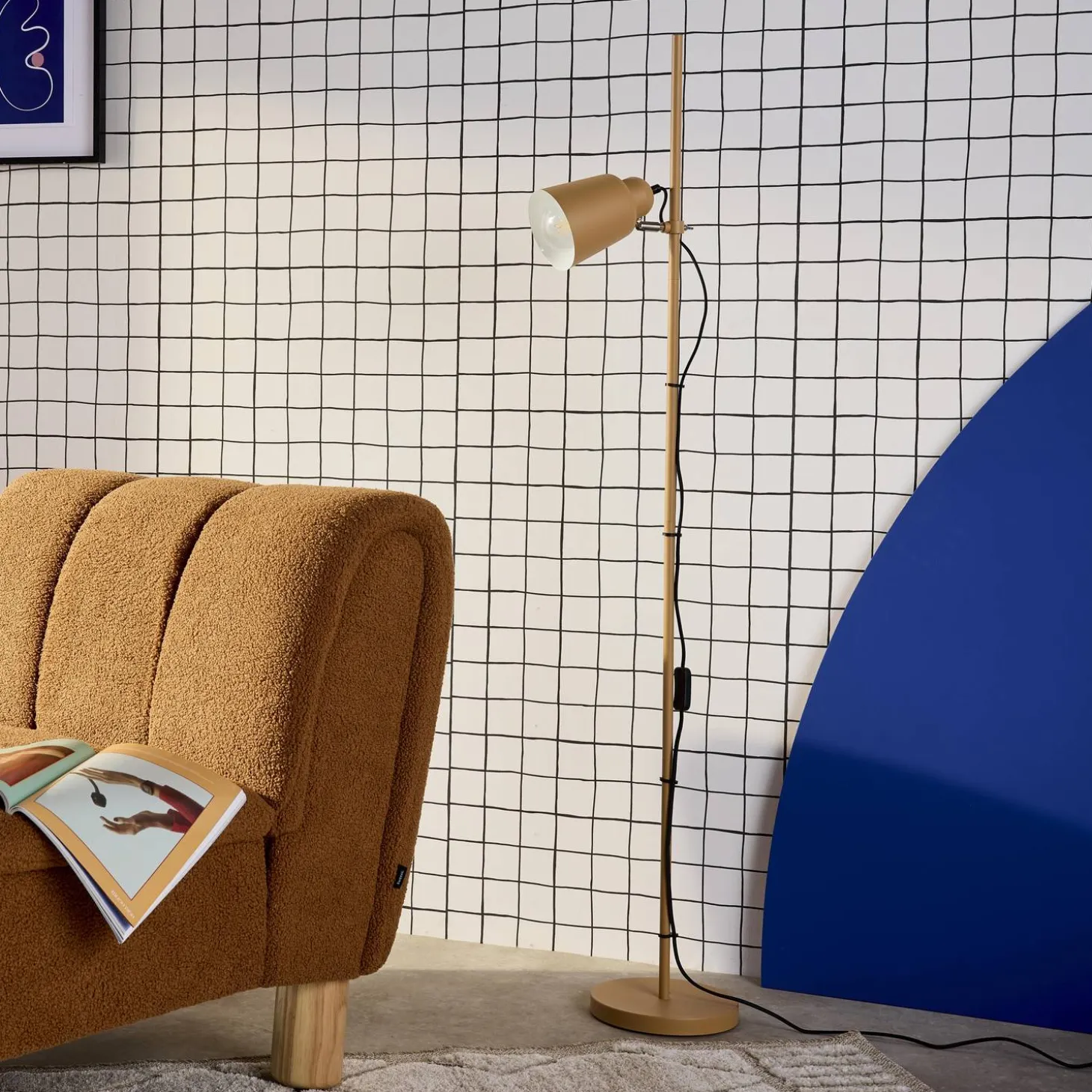 Binnenlamp, metaal H 145cm