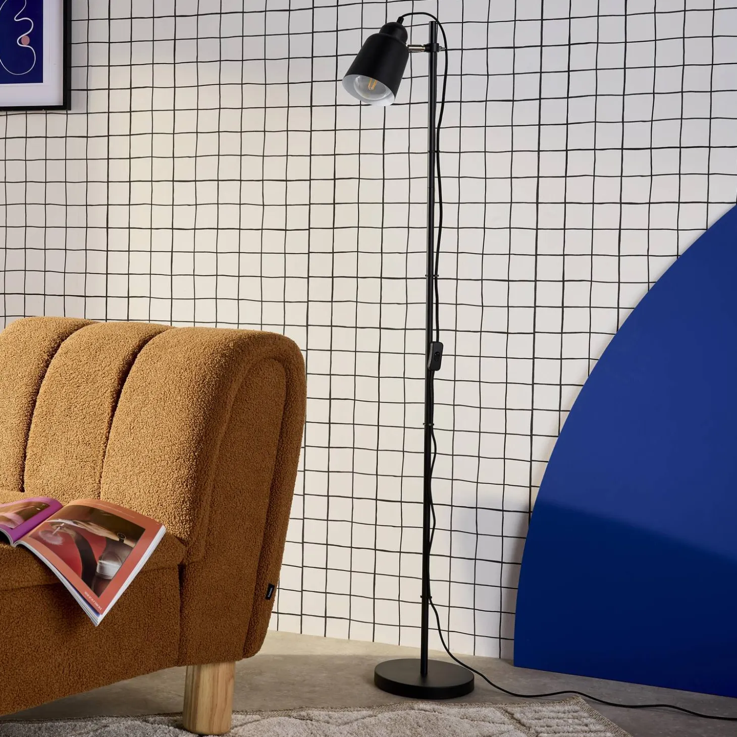 Binnenlamp, metaal H 145cm