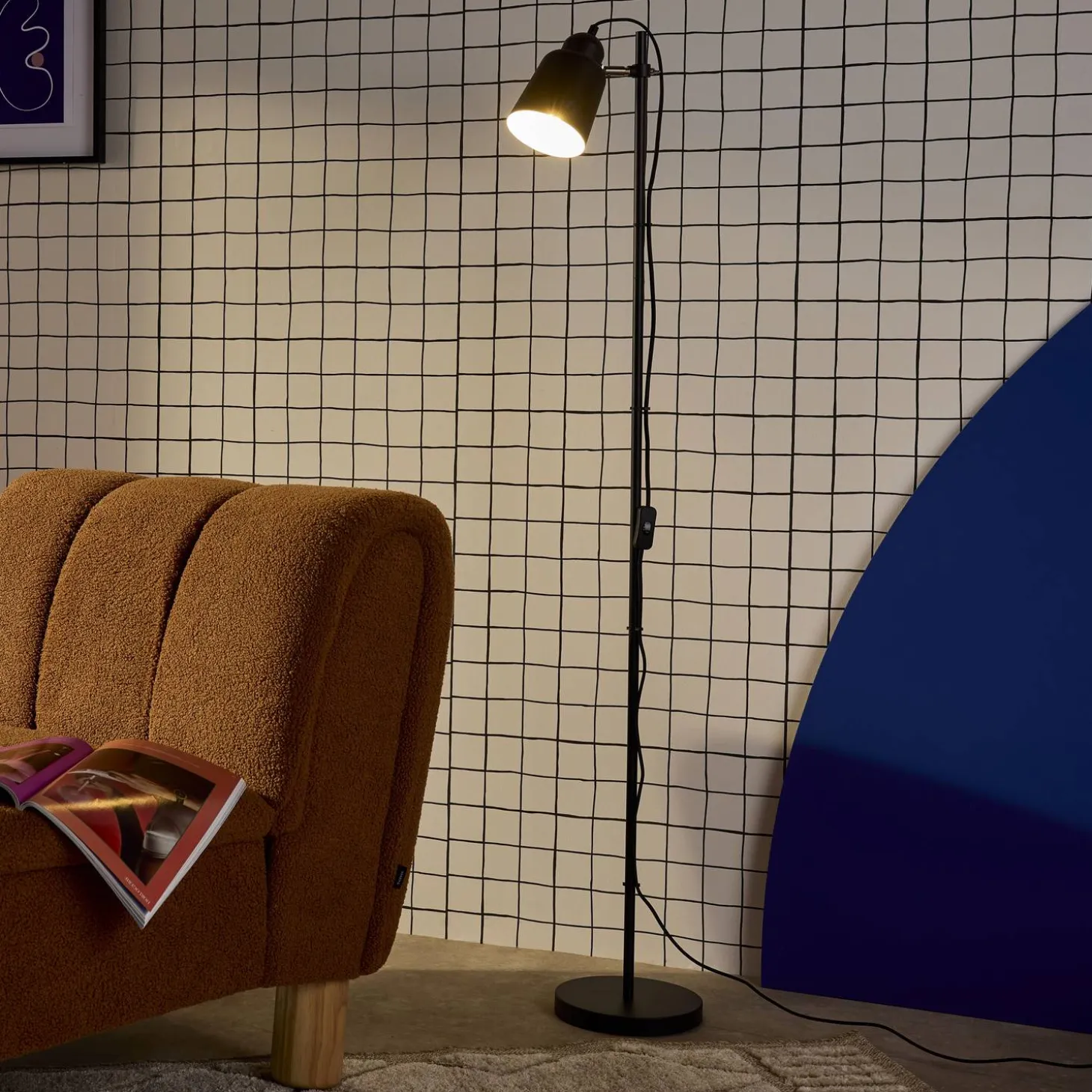Binnenlamp, metaal H 145cm