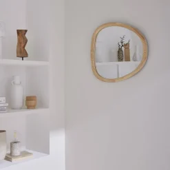 Biologische dennenhouten spiegel, 55cm