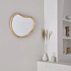 Biologische dennenhouten spiegel, 65cm