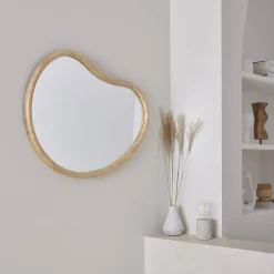 Biologische dennenhouten spiegel, 85cm