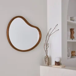 Biologische dennenhouten spiegel, 85cm