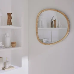 Biologische dennenhouten spiegel, 75cm