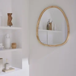 Biologische dennenhouten spiegel, 75cm