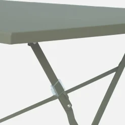 Bistrotafel met 4 stoelen inklapbaar metaal 110 x 70cm